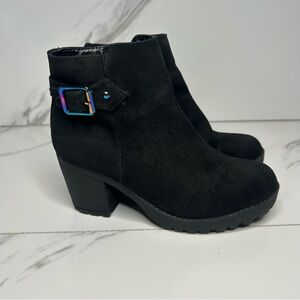 Sugar Black Boots with Colorful Buckle Size 13